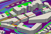 Simulation du confort et potentiel eolien appliquee pour urbanisme par Inopro