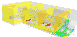 Simulation numerique ventilation - Thermo aeraulique - Maitrise rejets atmospheriques